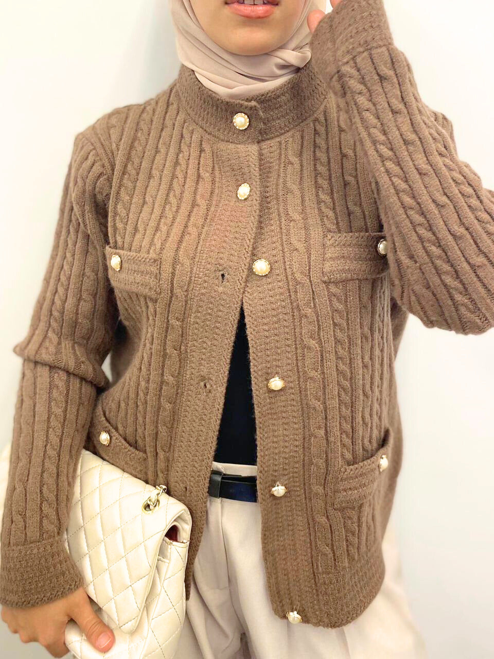 Brown Knit Pullover