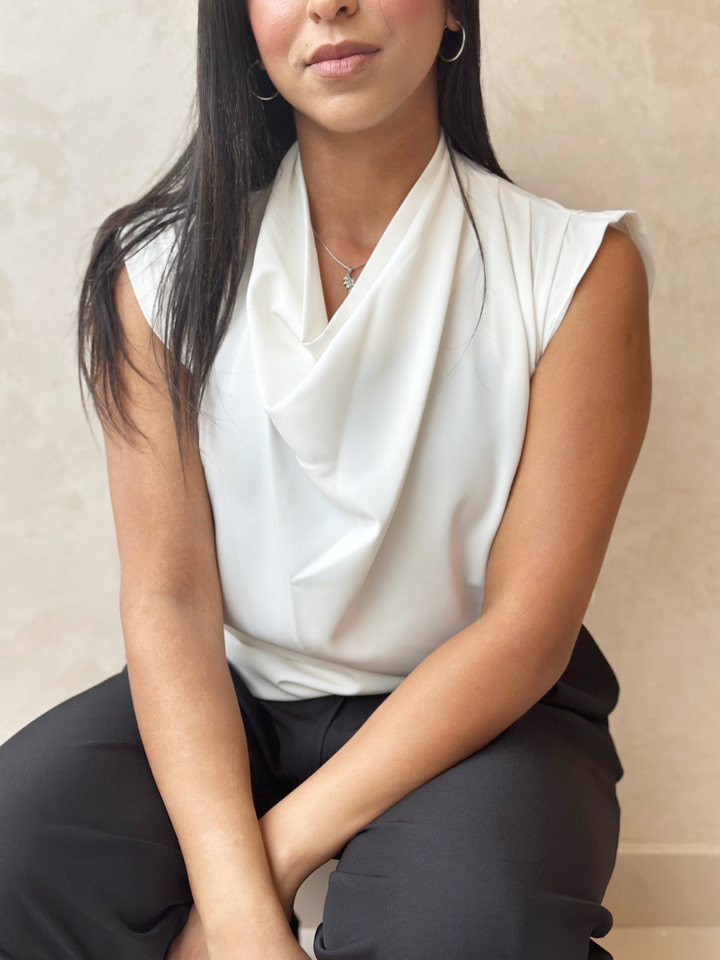 The Crepe Essential Blouse in White