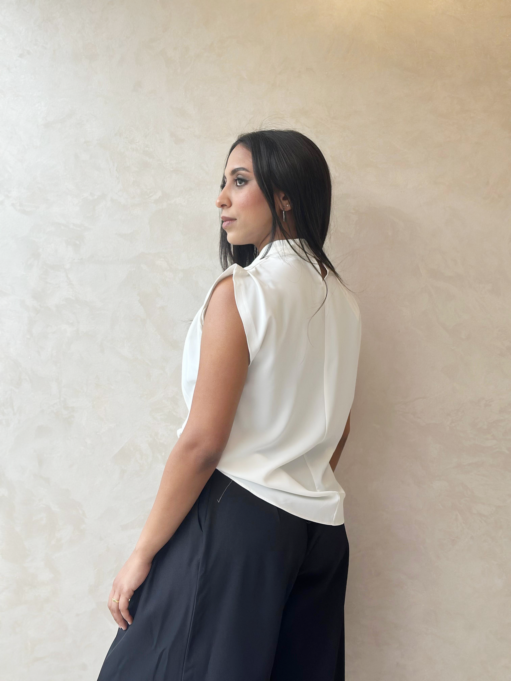 The Crepe Essential Blouse in White