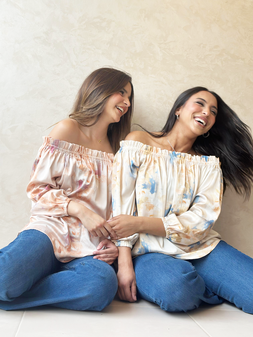 Serenity Sunset Off-Shoulder Blouse