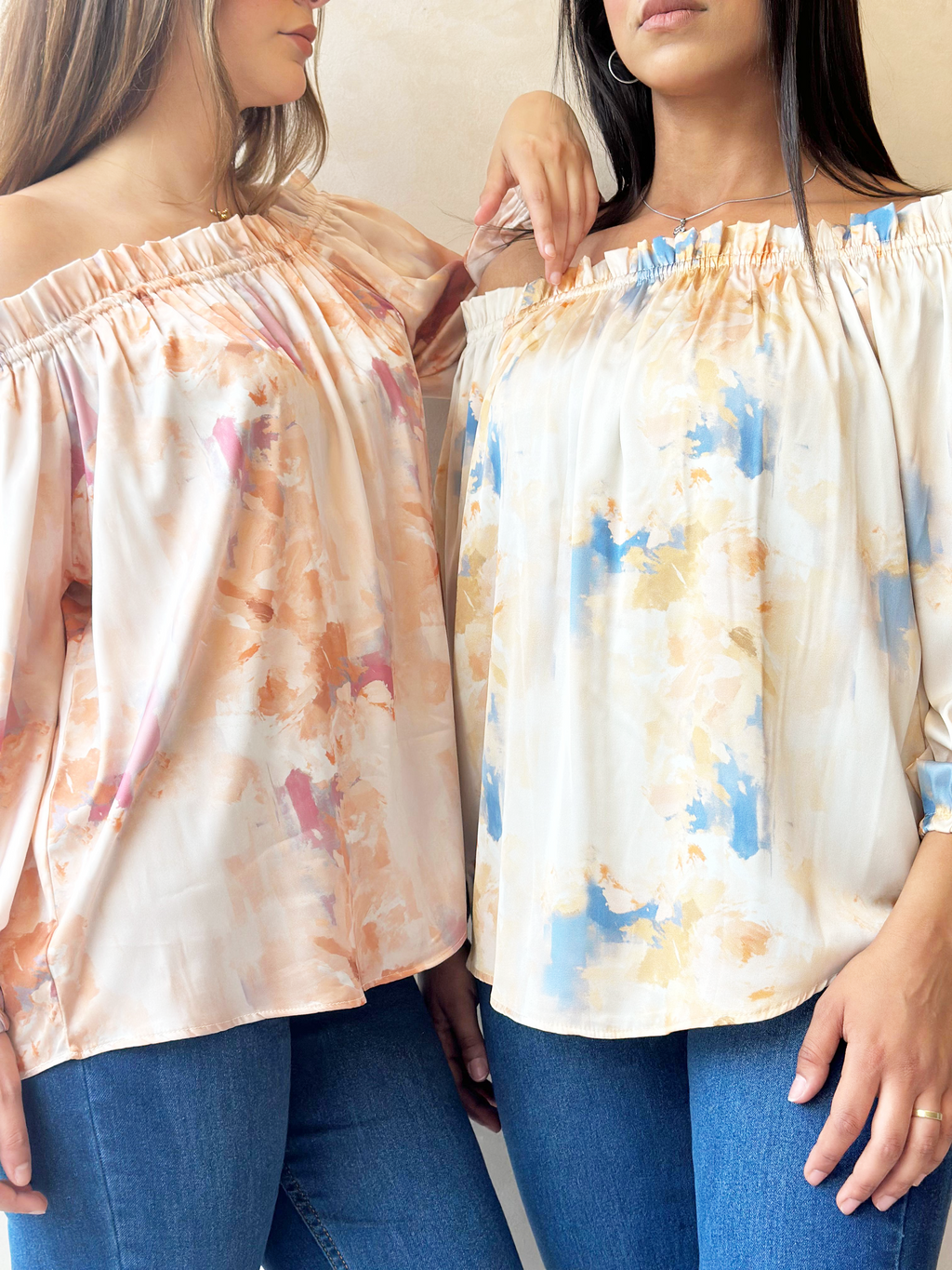 Serenity Sunset Off-Shoulder Blouse