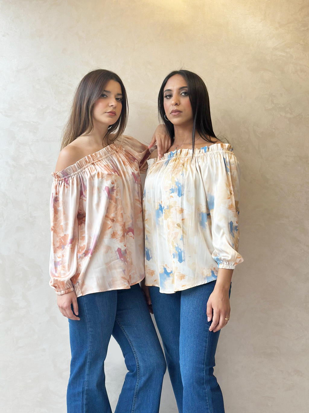 Serenity Sunset Off-Shoulder Blouse